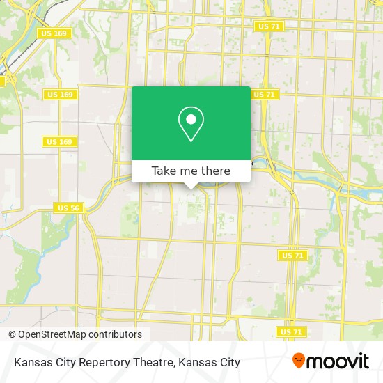 Mapa de Kansas City Repertory Theatre