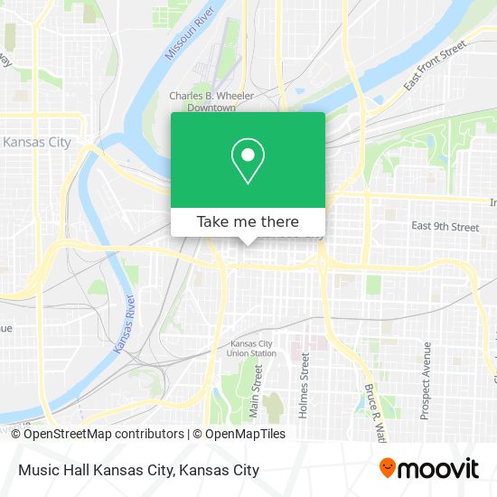 Music Hall Kansas City map