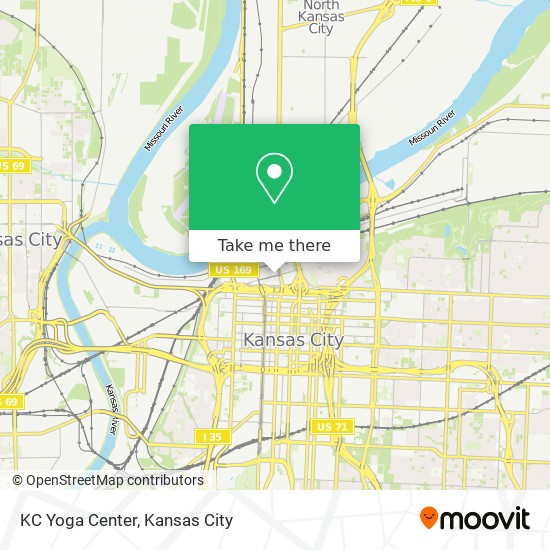 KC Yoga Center map