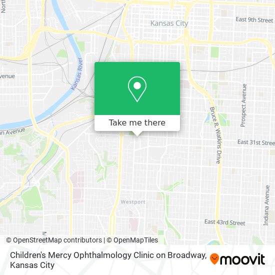 Mapa de Children's Mercy Ophthalmology Clinic on Broadway