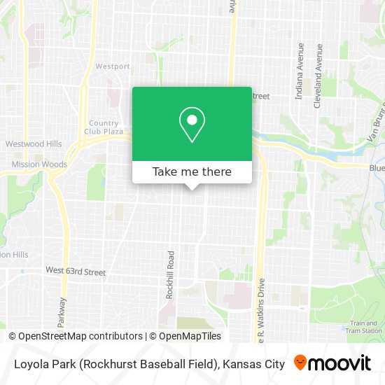 Mapa de Loyola Park (Rockhurst Baseball Field)