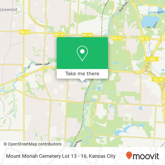 Mount Moriah Cemetery Lot 13 - 16 map