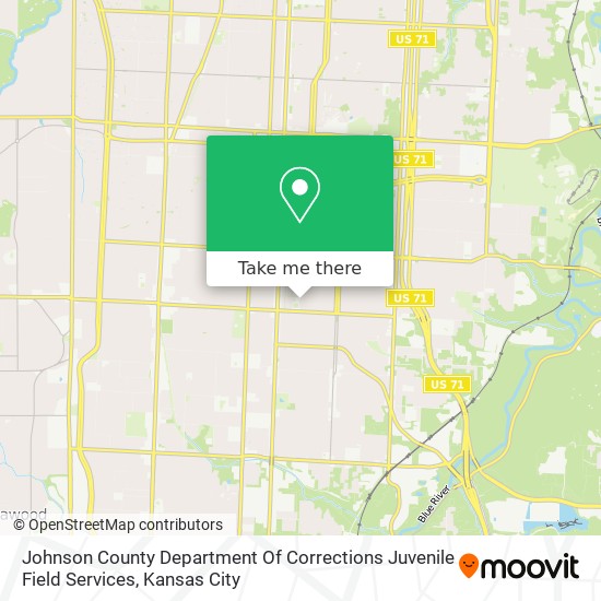 Mapa de Johnson County Department Of Corrections Juvenile Field Services