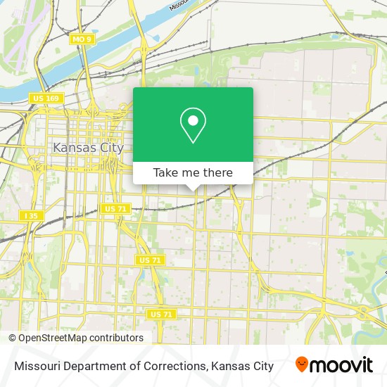 Missouri Department of Corrections map