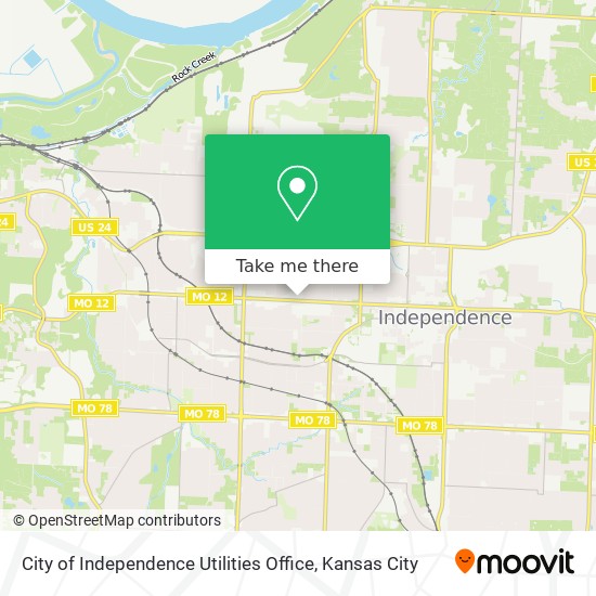 City of Independence Utilities Office map