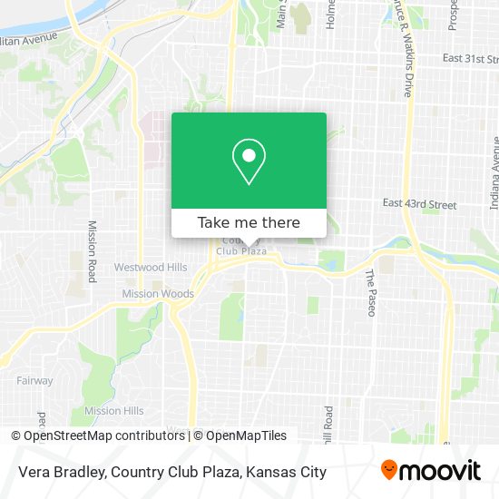 Mapa de Vera Bradley, Country Club Plaza