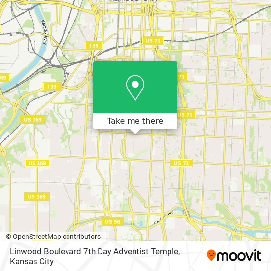 Mapa de Linwood Boulevard 7th Day Adventist Temple