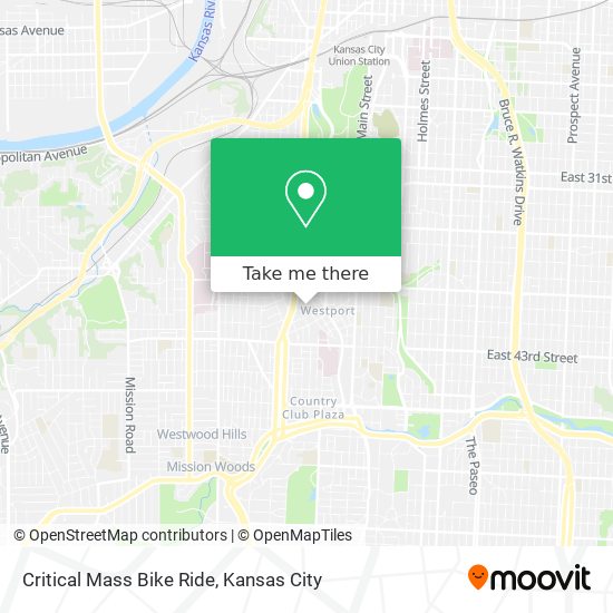 Critical Mass Bike Ride map