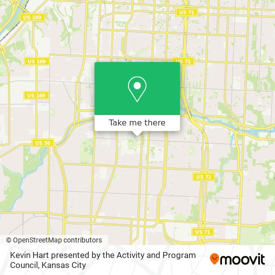 Mapa de Kevin Hart presented by the Activity and Program Council
