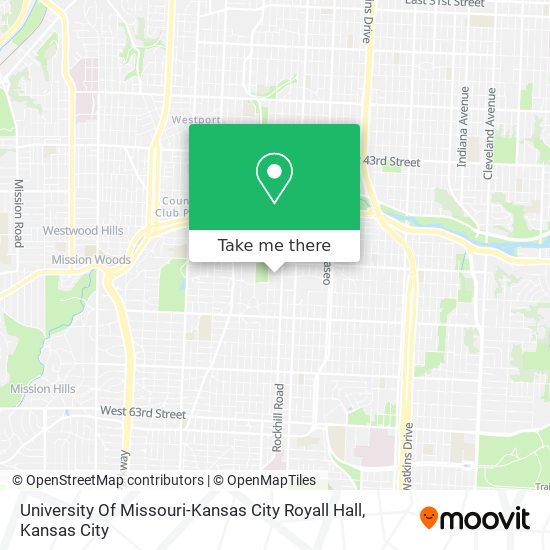 University Of Missouri-Kansas City Royall Hall map
