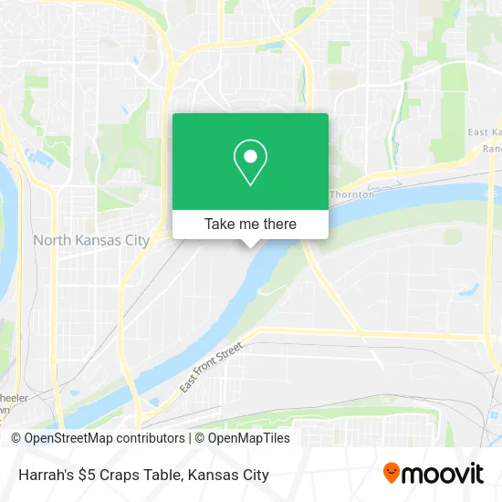 Harrah's $5 Craps Table map