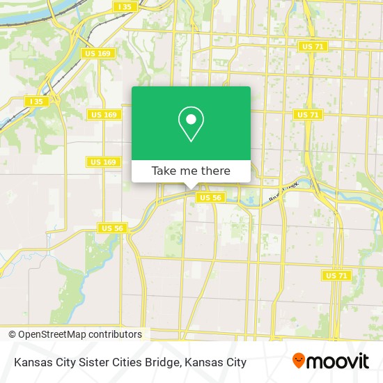 Mapa de Kansas City Sister Cities Bridge