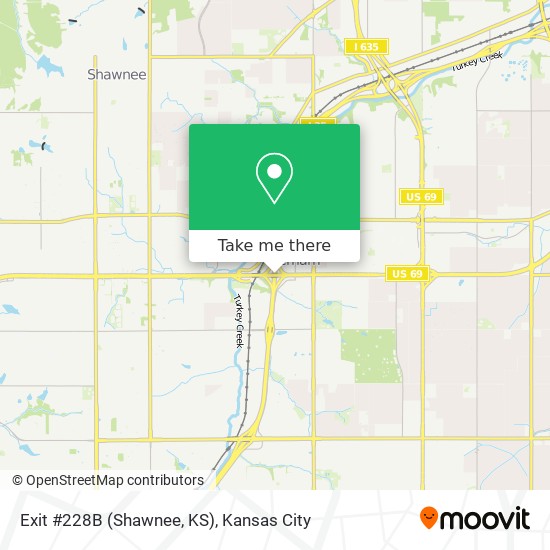 Exit #228B (Shawnee, KS) map