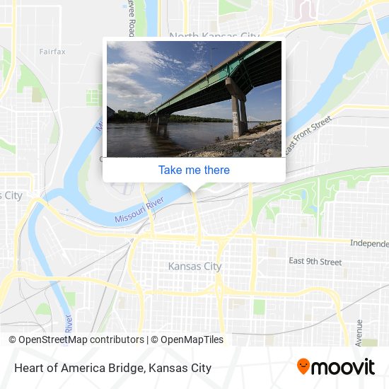 Heart of America Bridge map