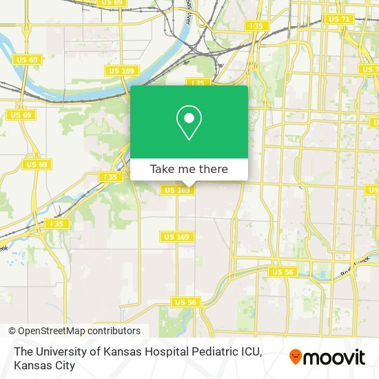 The University of Kansas Hospital Pediatric ICU map