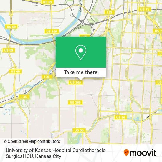 University of Kansas Hospital Cardiothoracic Surgical ICU map