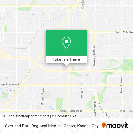 Overland Park Regional Medical Center map