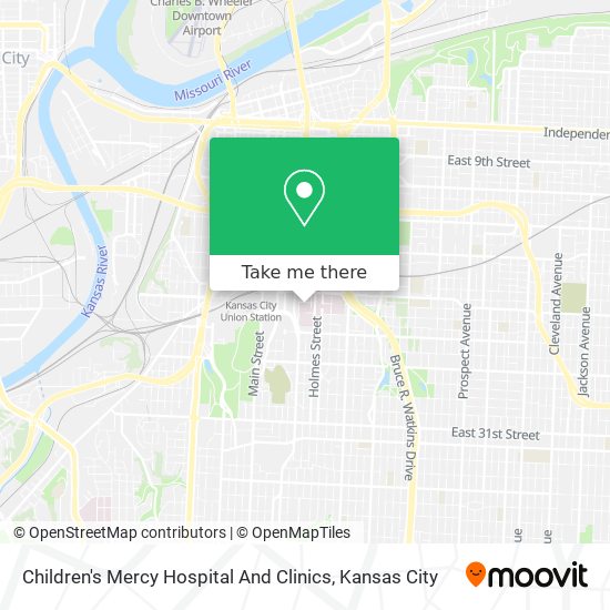 Mapa de Children's Mercy Hospital And Clinics