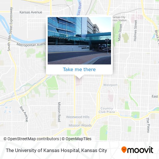 Mapa de The University of Kansas Hospital