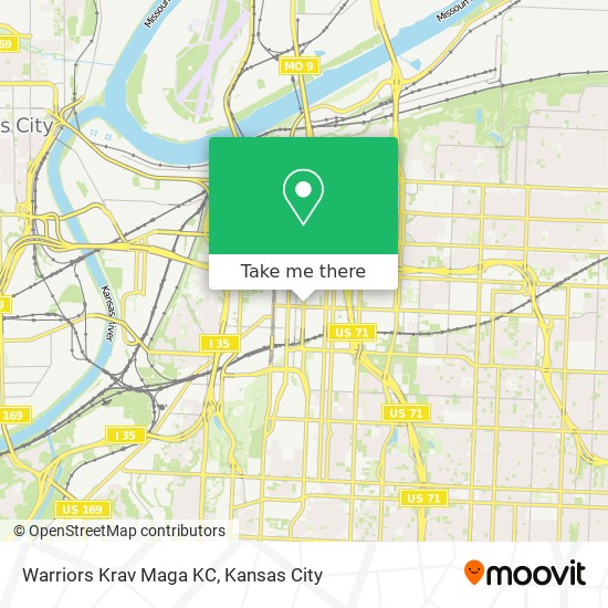 Mapa de Warriors Krav Maga KC