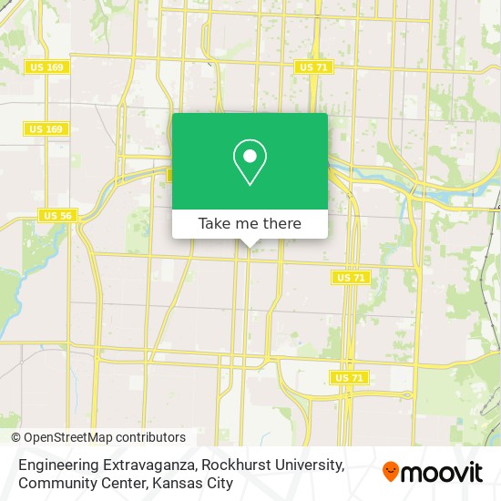 Mapa de Engineering Extravaganza, Rockhurst University, Community Center