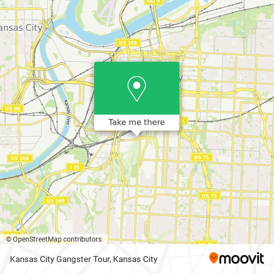 Kansas City Gangster Tour map