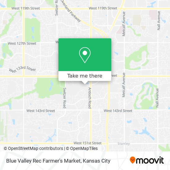 Blue Valley Rec Farmer's Market map