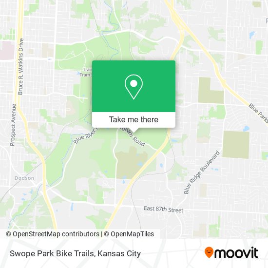 Swope Park Bike Trails map