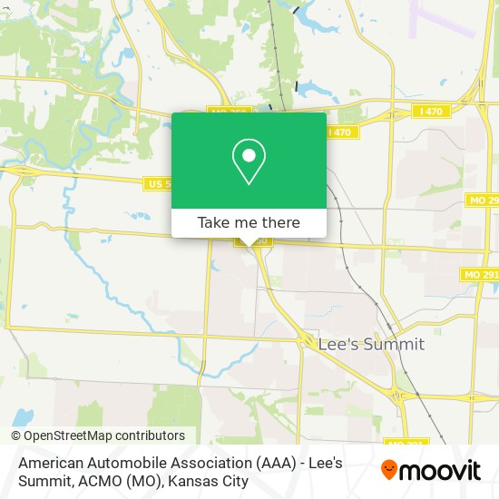 Mapa de American Automobile Association (AAA) - Lee's Summit, ACMO (MO)