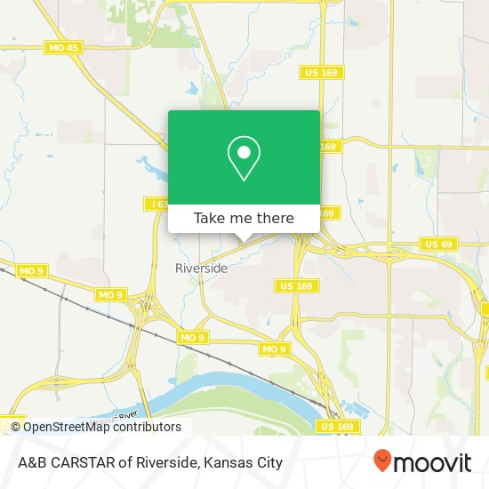 A&B CARSTAR of Riverside map