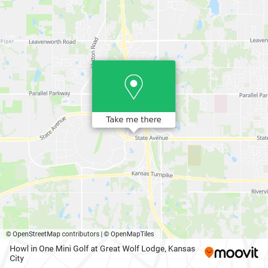 Howl in One Mini Golf at Great Wolf Lodge map