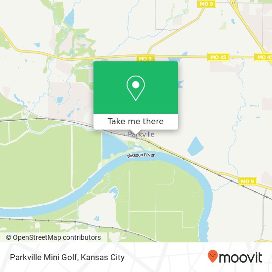 Mapa de Parkville Mini Golf