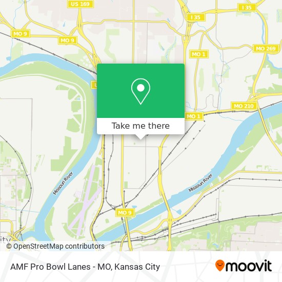 Mapa de AMF Pro Bowl Lanes - MO