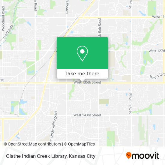 Olathe Indian Creek Library map