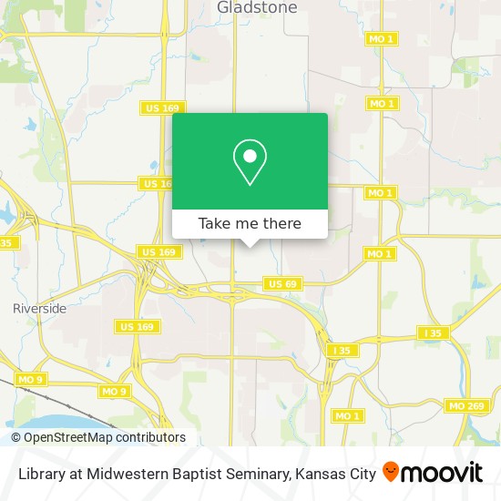 Library at Midwestern Baptist Seminary map