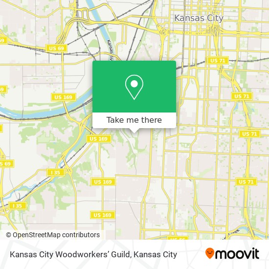 Mapa de Kansas City Woodworkers’ Guild