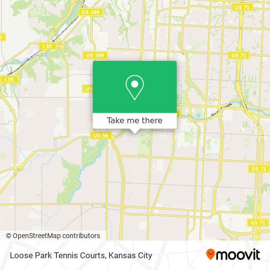 Loose Park Tennis Courts map