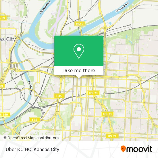 Mapa de Uber KC HQ