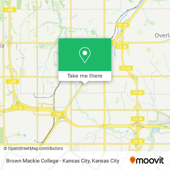 Mapa de Brown Mackie College - Kansas City