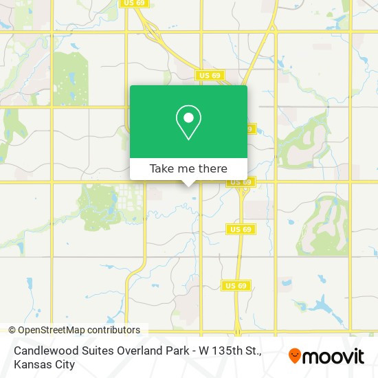 Candlewood Suites Overland Park - W 135th St. map