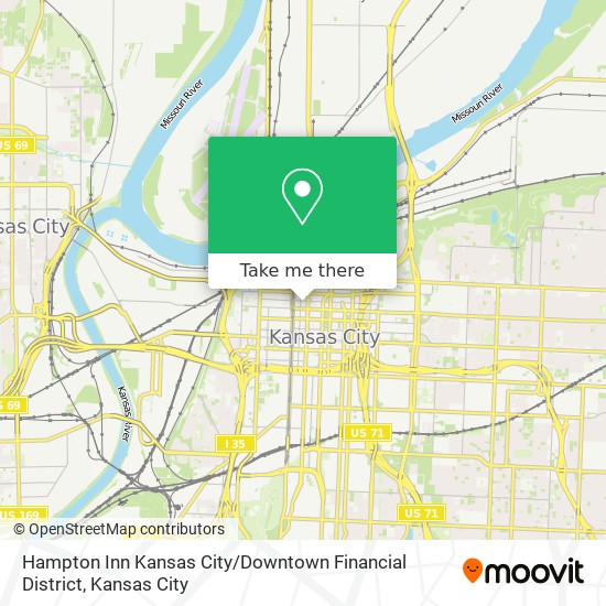 Mapa de Hampton Inn Kansas City / Downtown Financial District