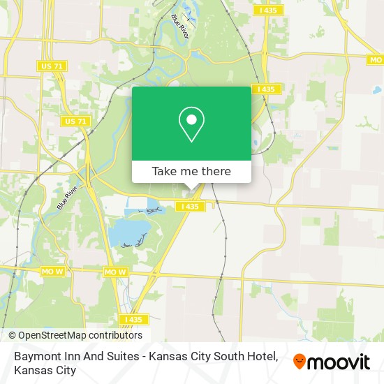 Mapa de Baymont Inn And Suites - Kansas City South Hotel