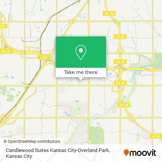 Mapa de Candlewood Suites Kansas City-Overland Park