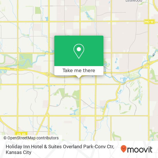 Holiday Inn Hotel & Suites Overland Park-Conv Ctr map