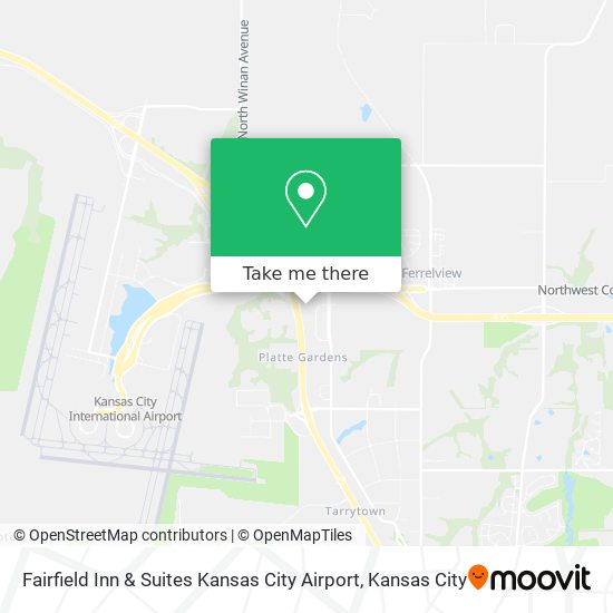 Mapa de Fairfield Inn & Suites Kansas City Airport