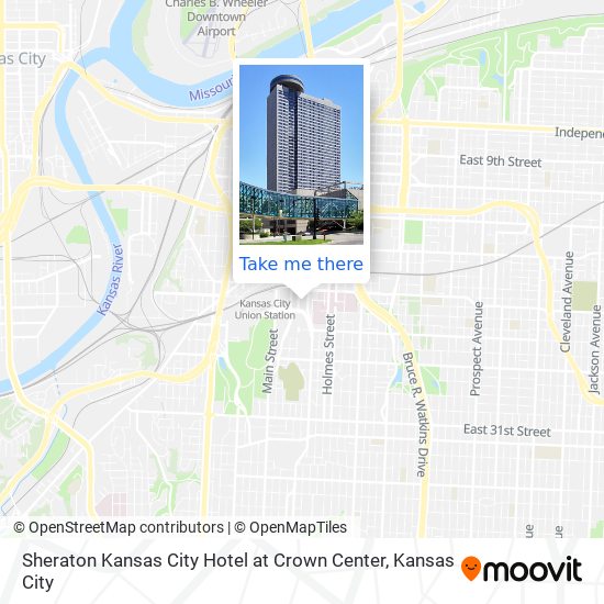 Mapa de Sheraton Kansas City Hotel at Crown Center