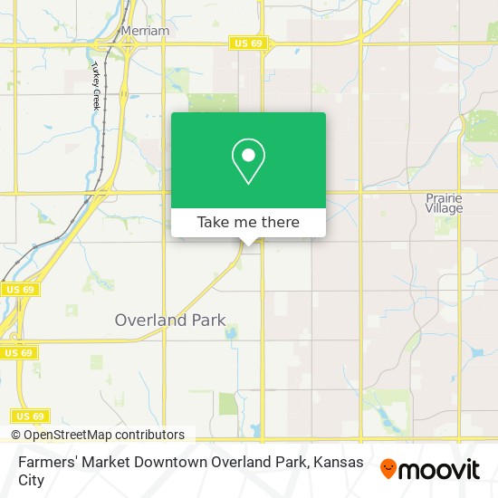 Mapa de Farmers' Market Downtown Overland Park