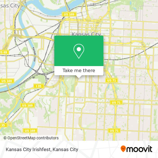 Mapa de Kansas City Irishfest