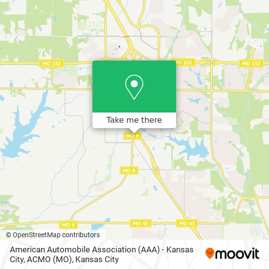 Mapa de American Automobile Association (AAA) - Kansas City, ACMO (MO)