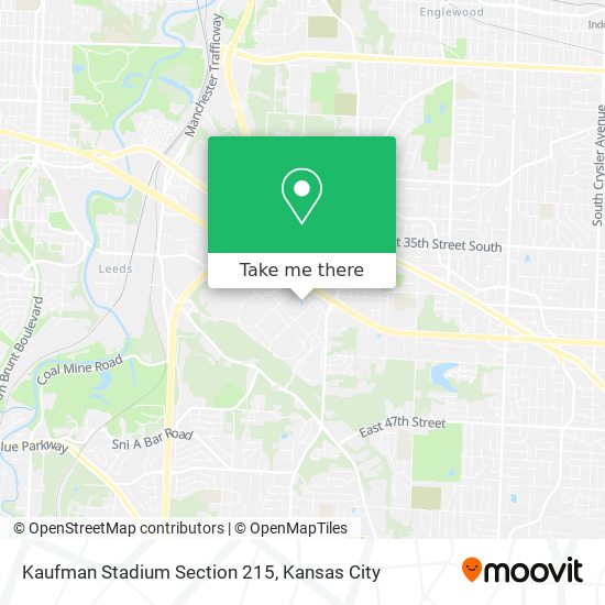 Kaufman Stadium Section 215 map